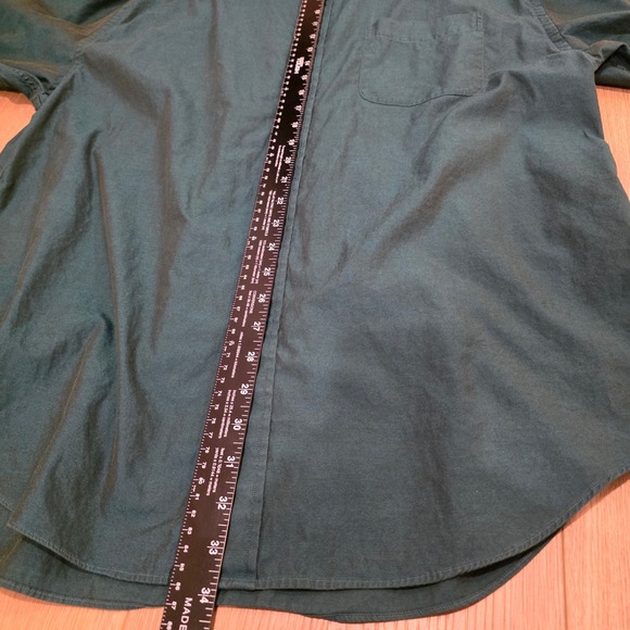 Alexander Julian Colours Mens XL Teal Green Pinpoint Oxford Button Down Shirt - Picture 7 of 9